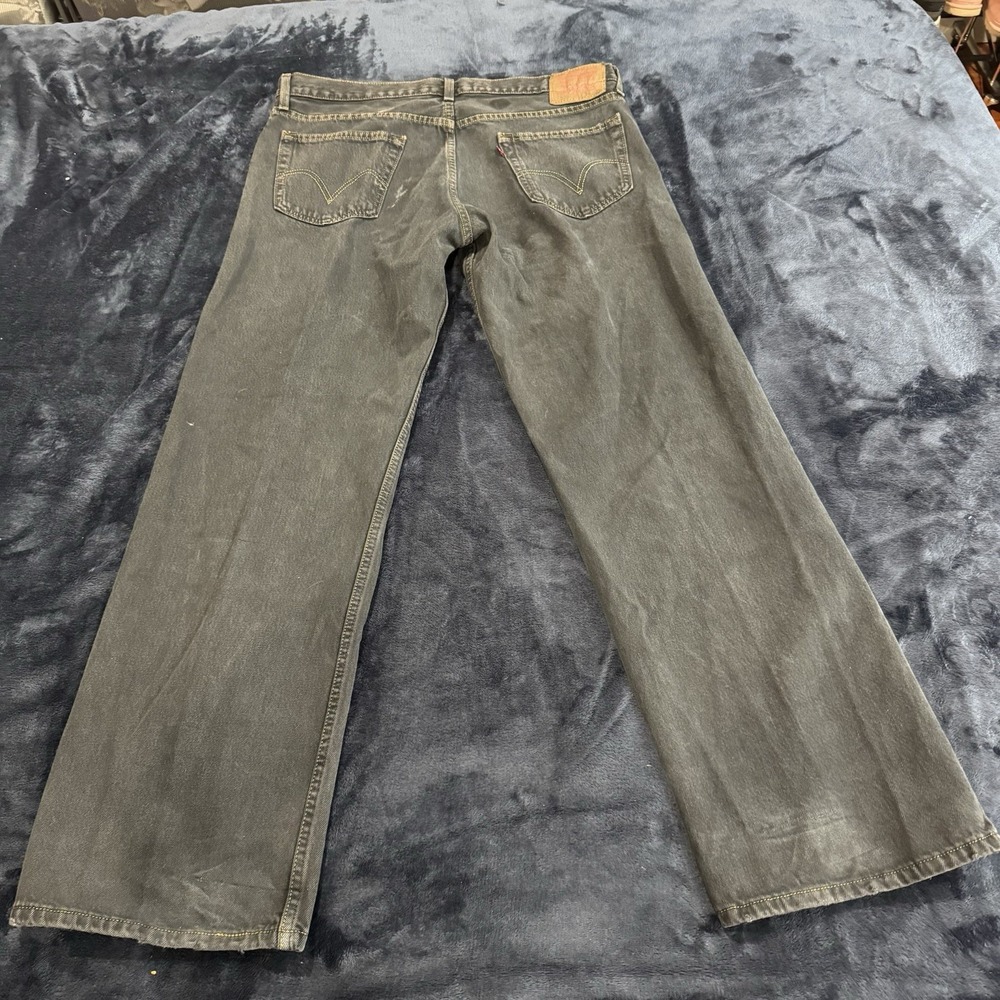 Vintage Levi's 529 Low Rise Straight Jeans Carcoal Gray Men's 36x32 Denim Y2K